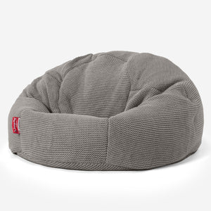 Klassischer Sitzsack Sessel - Ellos Grobgestrickt Grau