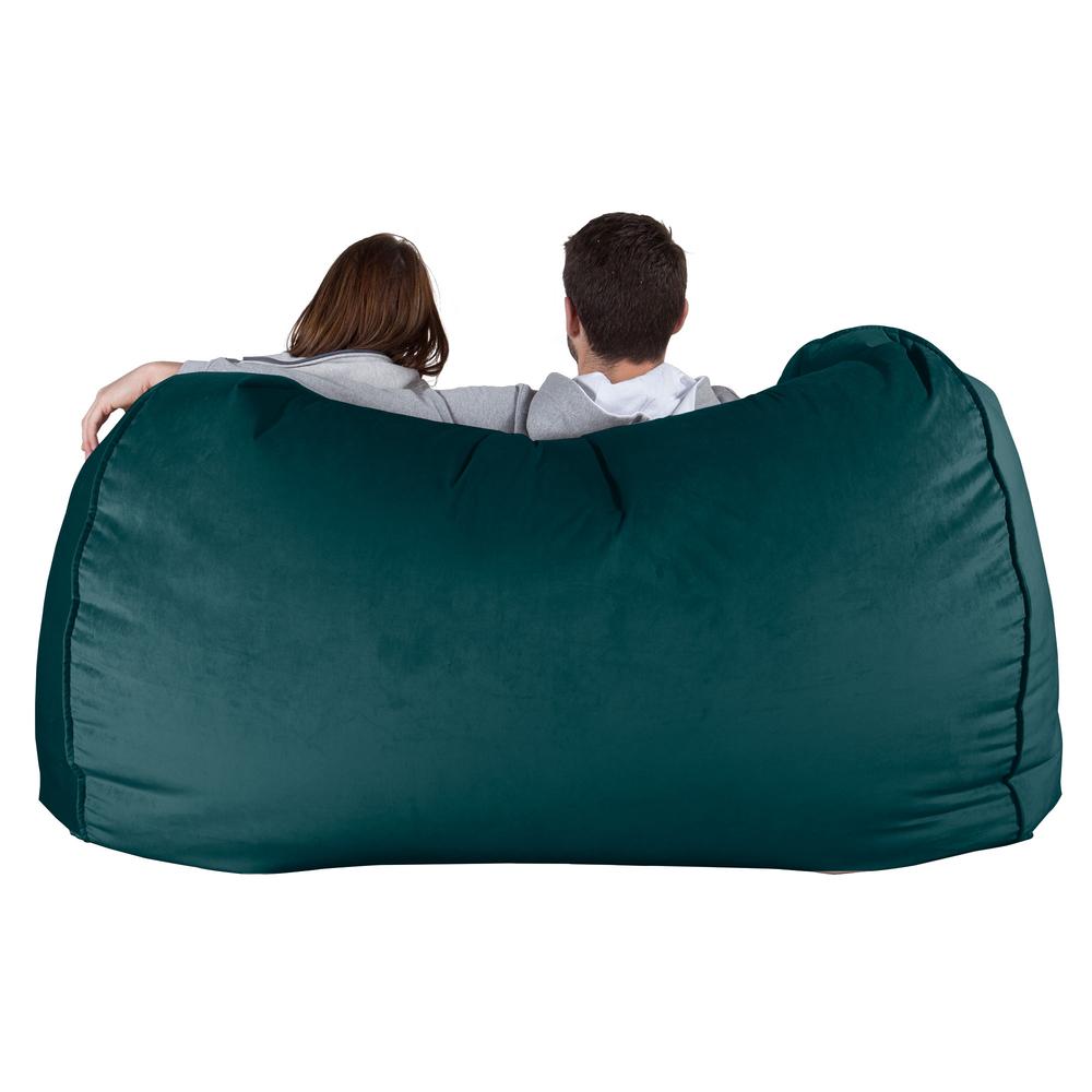 LOUNGE PUG, Riesen Sitzsack Couch, Sitzsack Sofa, Samt Türkis