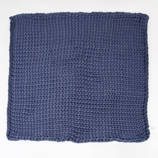 Lounge Pug - Schwere - beruhigende Angst-Gewichtsdecke für Erwachsene - Grobgestrickt Dunkelblau - 5 KG 135 x 150 cm