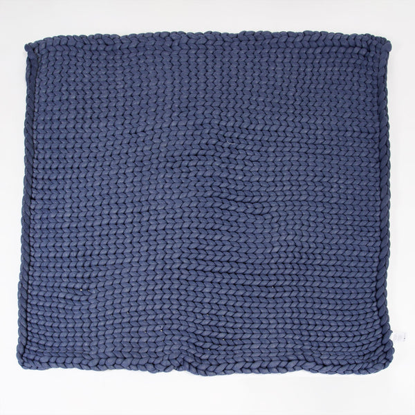 Lounge Pug - Schwere - beruhigende Angst-Gewichtsdecke für Erwachsene - Grobgestrickt Dunkelblau - 5 KG 135 x 150 cm