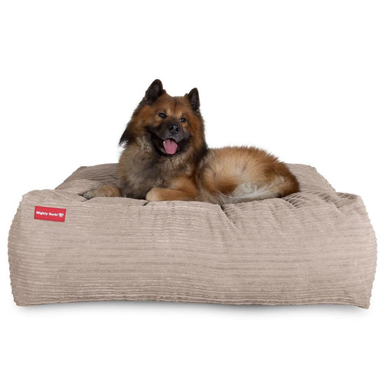 Mighty Bark Die Mega Matratze - Riesen Hundebett - Cord Nerzfarben