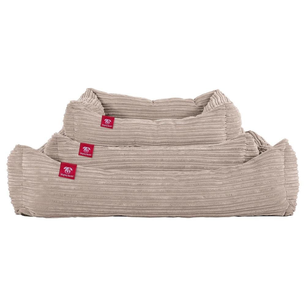 "Das Nest Von Mighty-Bark" - Orthopädische Hundekörbchen, Hundebett, Hundesofa, Klein - XXL - Cord Nerzfarben