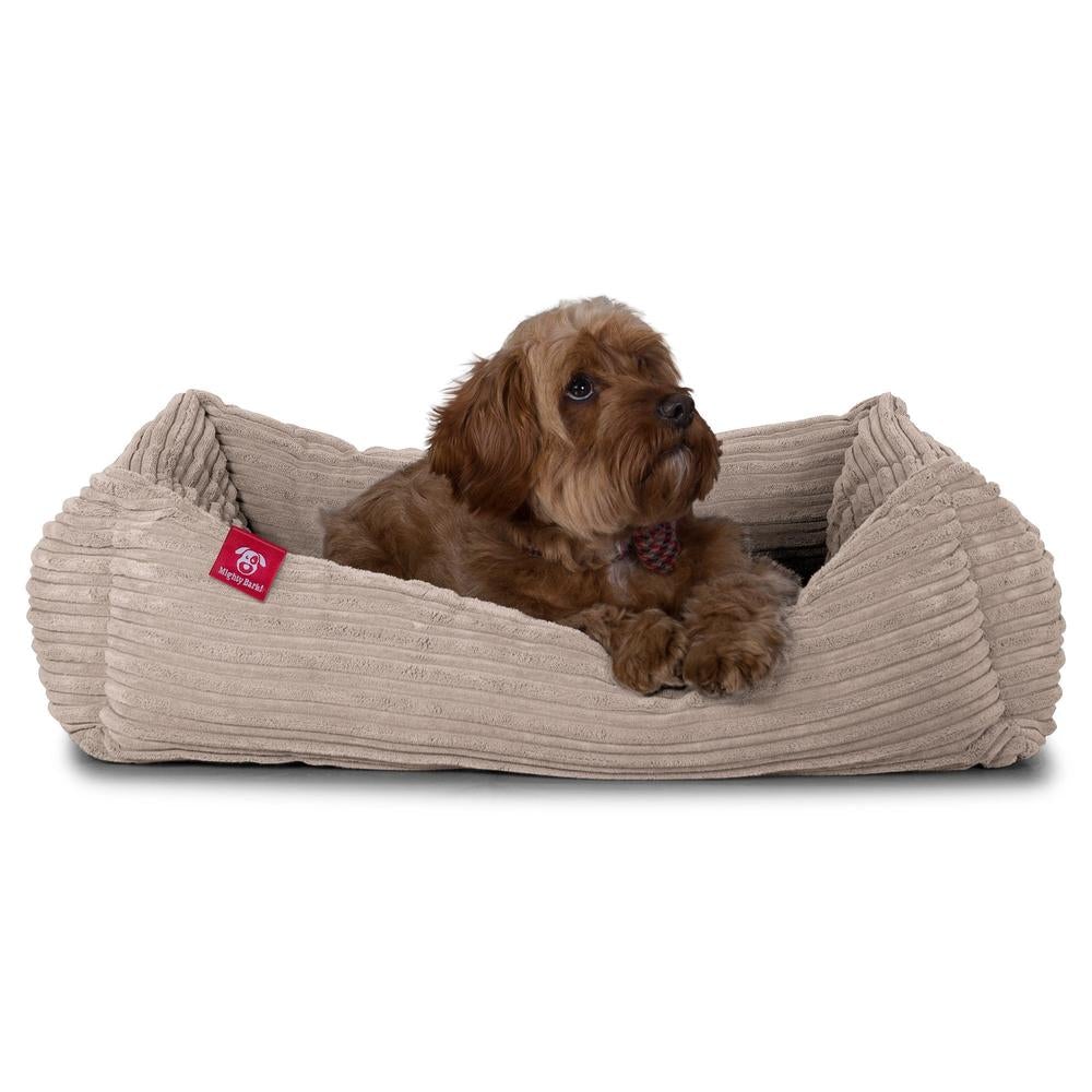 "Das Nest Von Mighty-Bark" - Orthopädische Hundekörbchen, Hundebett, Hundesofa, Klein - XXL - Cord Nerzfarben