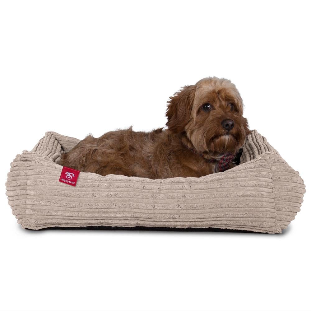 "Das Nest Von Mighty-Bark" - Orthopädische Hundekörbchen, Hundebett, Hundesofa, Klein - XXL - Cord Nerzfarben