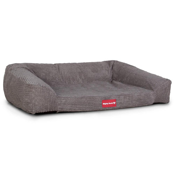 "Das Sofa Von Mighty-Bark" - Orthopädische Hundesofa, Hundebett,  Klein - XXL - Pom-Pom Anthrazit