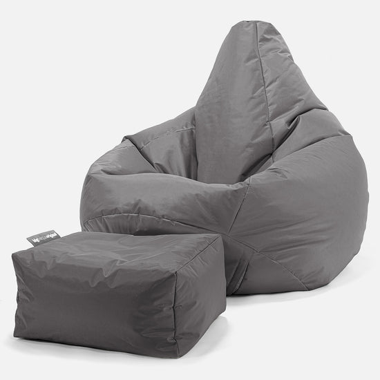 Gaming Sitzsack Sessel Outdoor - SmartCanvas™ Schiefergrau 01