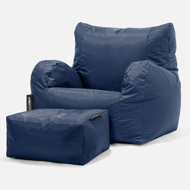 Lehnstuhl Sitzsack Outdoor - SmartCanvas™ Marineblau 02