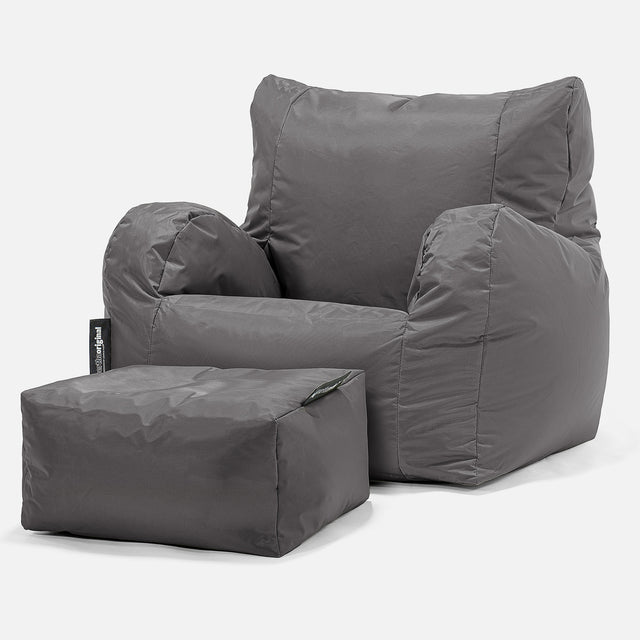 Lehnstuhl Sitzsack Outdoor - SmartCanvas™ Schiefergrau 02