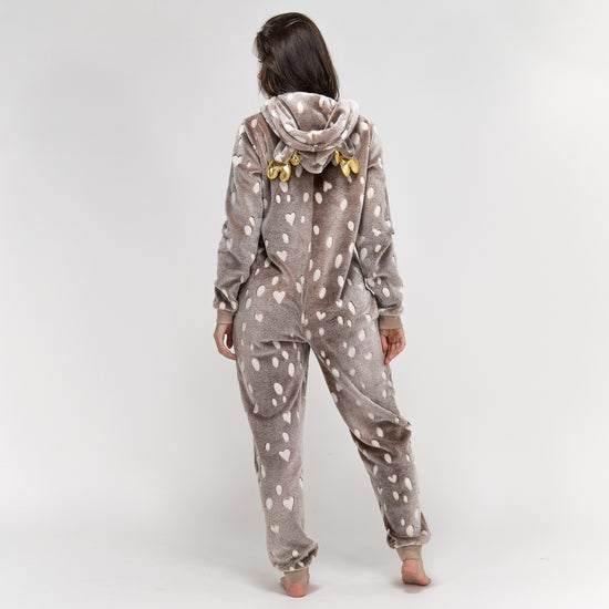 Damen Rentier Fleece Onesie 05