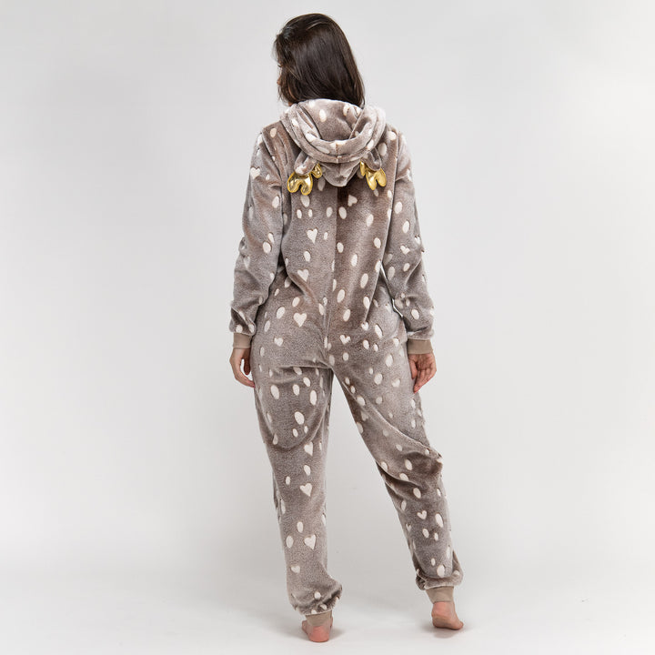 Damen Rentier Fleece Onesie 05
