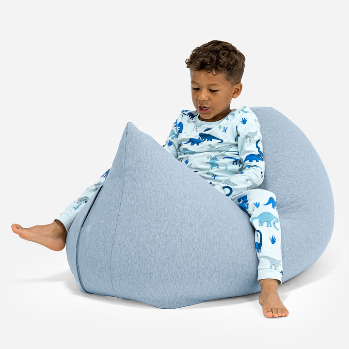 Großer Sitzsack für Kinder 2-6 Jahre - Elastische Baumwolle Baby Blau 02