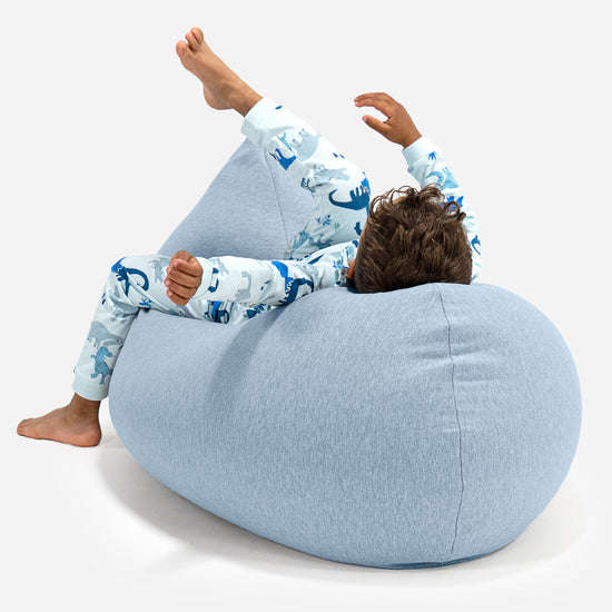 Großer Sitzsack für Kinder 2-6 Jahre - Elastische Baumwolle Baby Blau 04