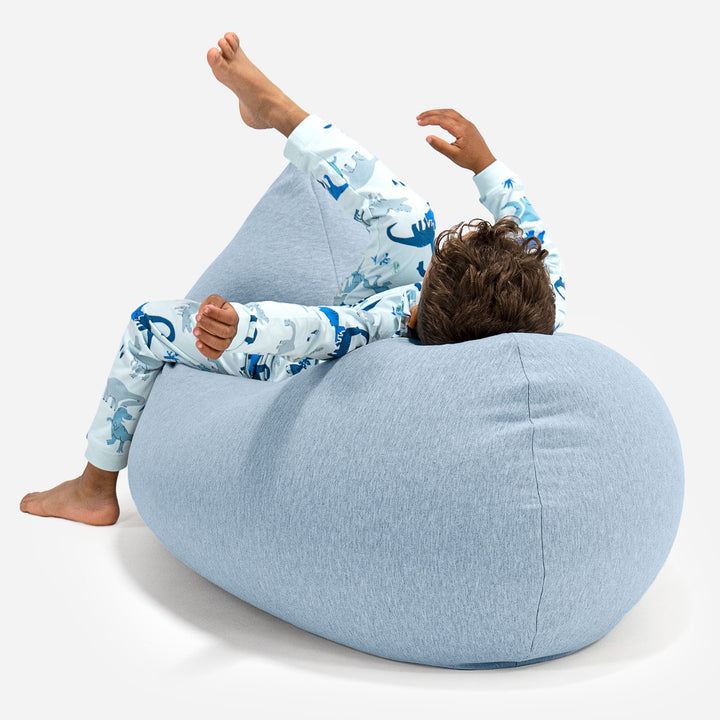 Großer Sitzsack für Kinder 2-6 Jahre - Elastische Baumwolle Baby Blau 04