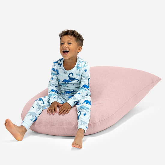 Großer Sitzsack für Kinder 2-6 Jahre - Elastische Baumwolle Baby Pink 05