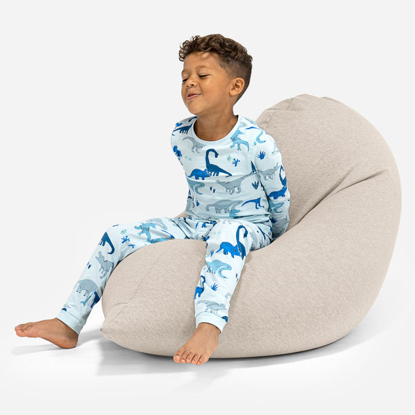 Großer Sitzsack für Kinder 2-6 Jahre - Elastische Baumwolle Nerzfarben 01