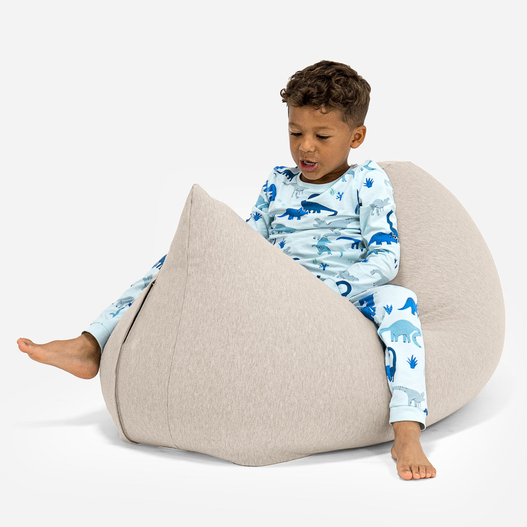 Großer Sitzsack für Kinder 2-6 Jahre - Elastische Baumwolle Nerzfarben 02
