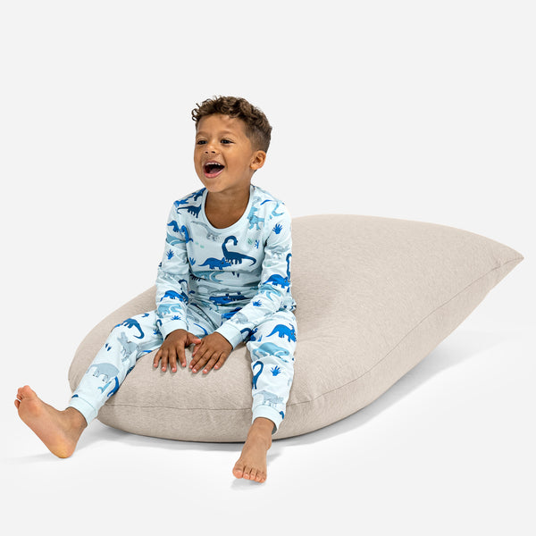 Großer Sitzsack für Kinder 2-6 Jahre - Elastische Baumwolle Nerzfarben 01