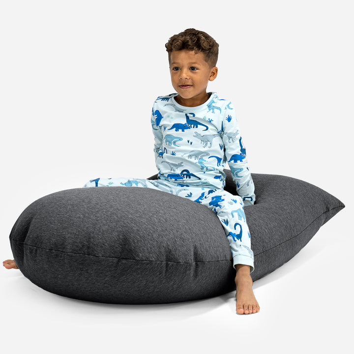 Großer Sitzsack für Kinder 2-6 Jahre - Elastische Baumwolle Schiefergrau 03