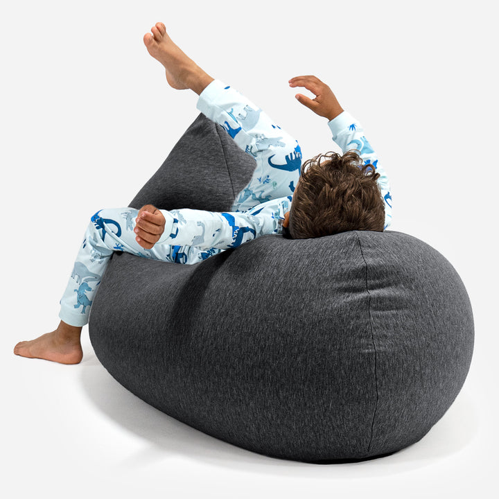 Großer Sitzsack für Kinder 2-6 Jahre - Elastische Baumwolle Schiefergrau 04