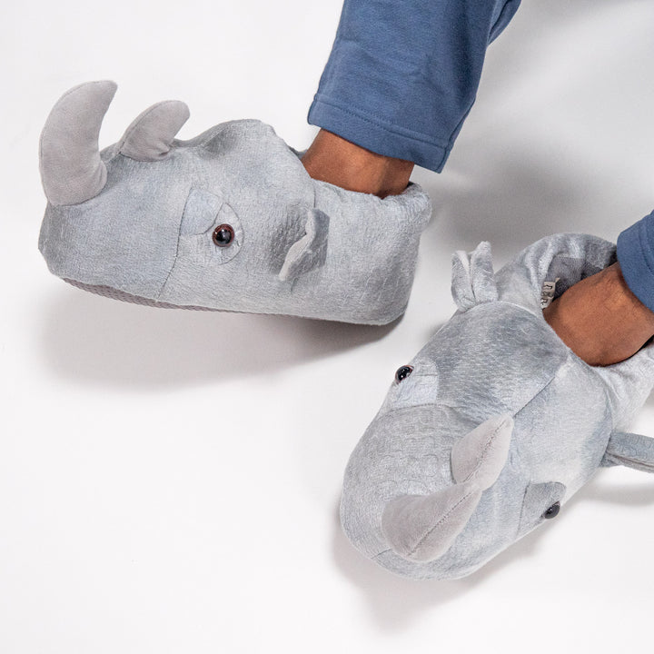Herren Hausschuhe im Nashorn-Design 02
