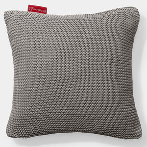 Dekokissen / Sofa Kissenbezug 47 x 47cm - Ellos Grobgestrickt Grau