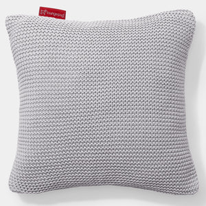 Dekokissen / Sofa Kissenbezug 47 x 47cm - Ellos Grobgestrickt Hellgrau