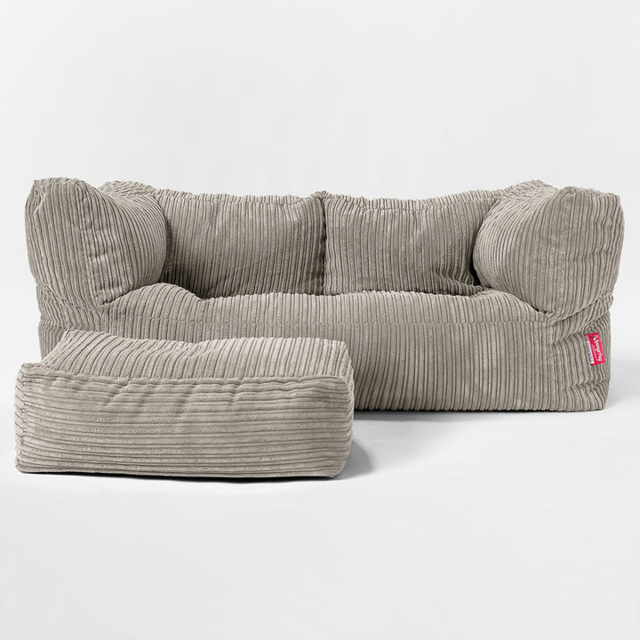 2-Sitzer Albert Sitzsacksofa - Cord Nerzfarben 02