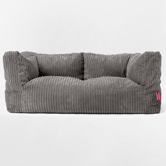 2-Sitzer Albert Sitzsacksofa - Cord Graphitgrau 01