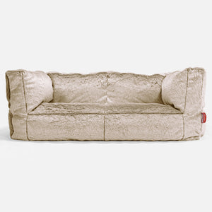 2-Sitzer Albert Sitzsacksofa - Kaninchen Kunstfell Goldbraun