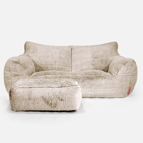 Josephine Sitzsack Sofa - Kaninchen Kunstfell Goldbraun 02