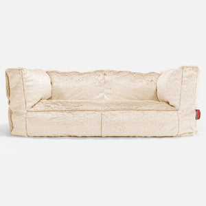 2-Sitzer Albert Sitzsacksofa - Kaninchen Kunstfell Weiß