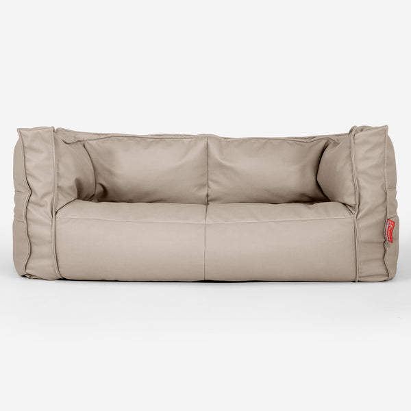 2-Sitzer Albert Sitzsacksofa - Veganes Leder Elfenbein 01