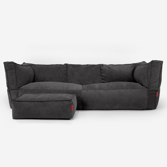 3-Sitzer Albert Sitzsacksofa - Feincord Anthrazit 02