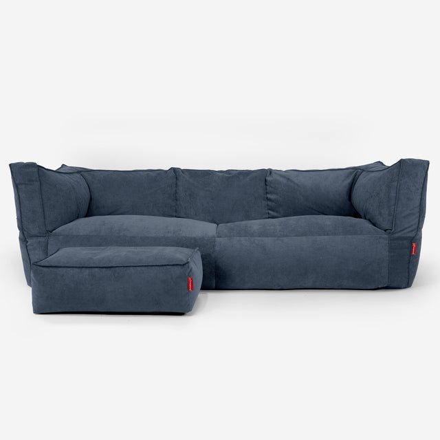 3-Sitzer Albert Sitzsacksofa - Feincord Marineblau 02