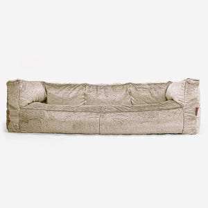 3-Sitzer Albert Sitzsacksofa - Kaninchen Kunstfell Goldbraun