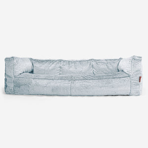 3-Sitzer Albert Sitzsacksofa - Kaninchen Kunstfell Pastellblau