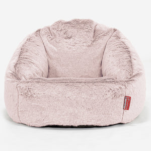 Bubble Sitzsack Sessel - Kaninchen Kunstfell Pastellrosa