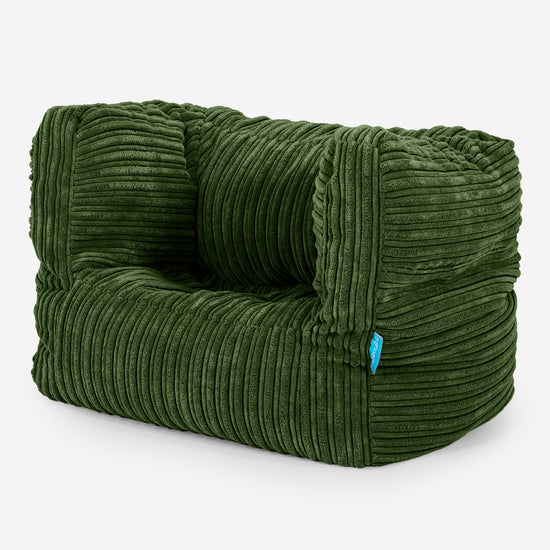 Albert Kinder Sitzsack Sessel 1-5 Jahre - Cord Nadelwaldgrün_02