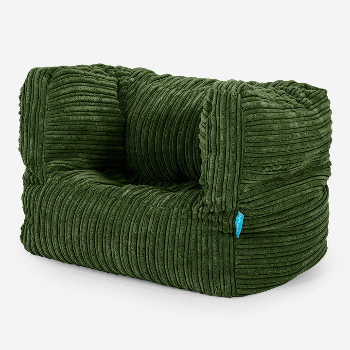 Albert Kinder Sitzsack Sessel 1-5 Jahre - Cord Nadelwaldgrün_02