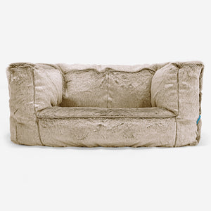 Kindersofa Albert 2-6 jahren - Kaninchen Kunstfell Goldbraun