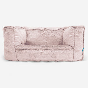 Kindersofa Albert 2-6 jahren - Kaninchen Kunstfell Pastellrosa