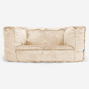 Kindersofa Albert 2-6 jahren - Kaninchen Kunstfell Weiß