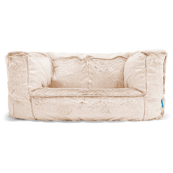 Kindersofa Albert 2-6 jahren - Kaninchen Kunstfell Weiß 01