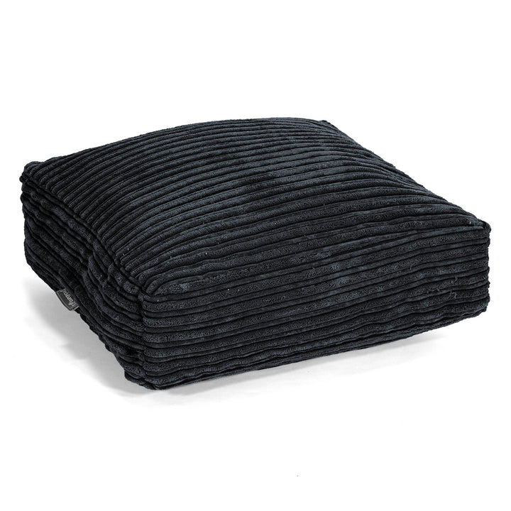 Lounge Pug Bodenkissen Sitzkissen Cord Schwarz Zierkissen Sofakissen Dekokissen– Big Bertha Original Switzerland