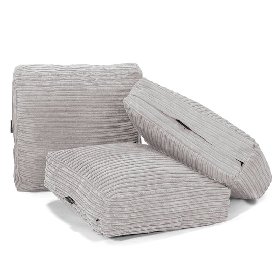 Sitzkissen - Cord Silber 04
