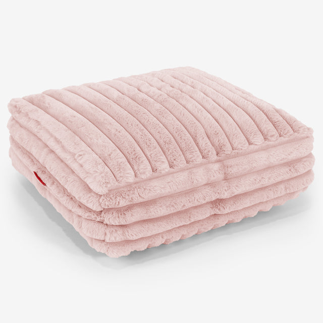 Sitzkissen - Ultra Plüsch Cord Pastellrosa 01