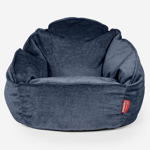 Bubble Sitzsack Sessel - Chenille Marineblau
