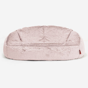 Bubble Sitzsack Sofa - Kaninchen Kunstfell Pastellrosa