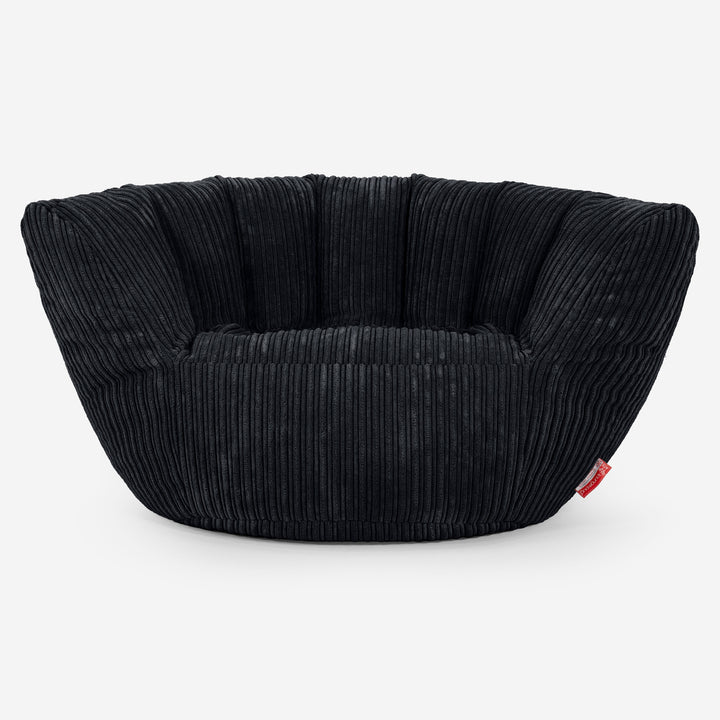 Charles Vintish Sitzsack - Cord Schwarz 02