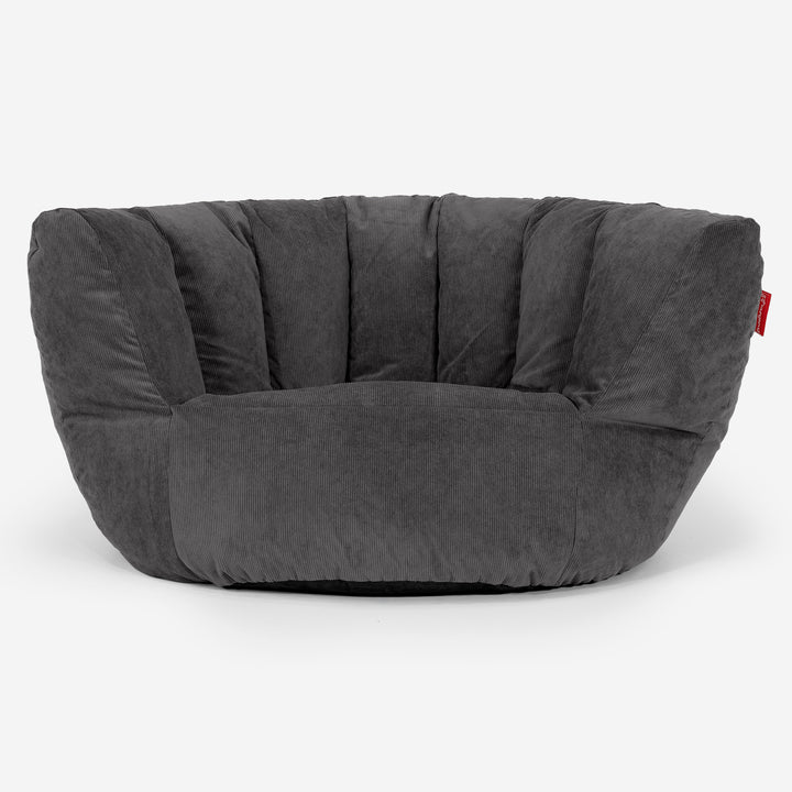 Charles Vintish Sitzsack - Feincord Anthrazit 01